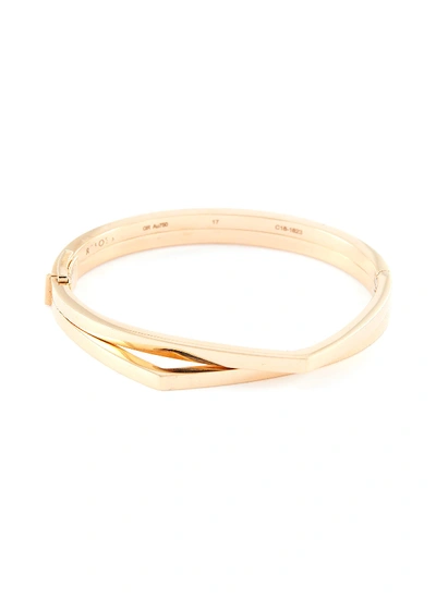 Shop Repossi 'antifer' 18k Rose Gold Two Row Bangle In Metallic