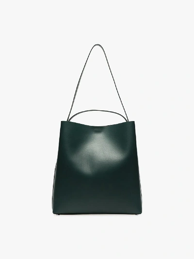 Shop Aesther Ekme Green Sac Leather Shoulder Bag