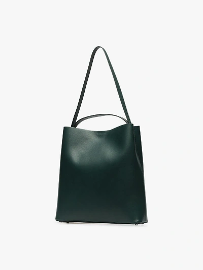 Shop Aesther Ekme Green Sac Leather Shoulder Bag