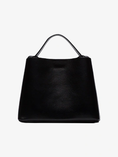 Shop Aesther Ekme Black Mini Sac Leather Shoulder Bag