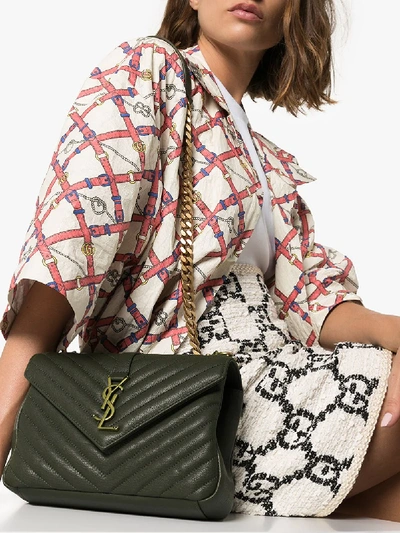 Ysl college 2025 bag green