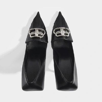 Shop Balenciaga Fringe Knife 110 Pumps In Black Leather