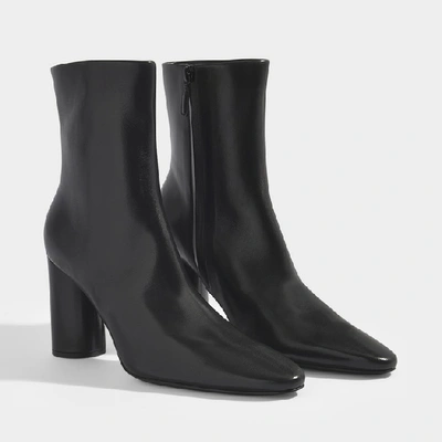 Shop Balenciaga Oval 90 Ankle Boots In Shiny Black Leather