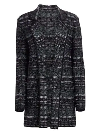 Shop St John Textured Boucle Tweed Knit Jacket In Iris Multi