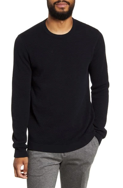 Shop Theory Udeval Breach Regular Fit Crewneck Sweater In Eclipse