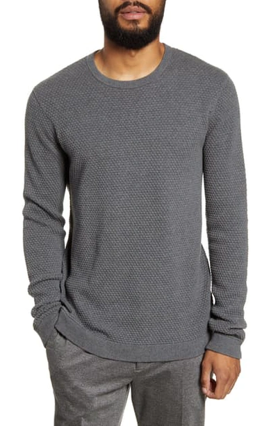 Shop Theory Udeval Breach Regular Fit Crewneck Sweater In Grey Heather