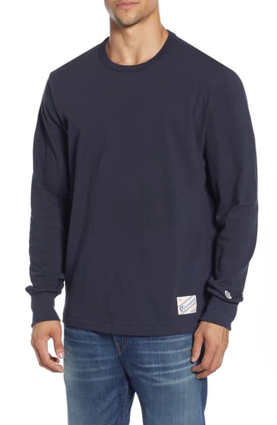 Shop Todd Snyder + Champion Regularfit Long Sleeve T-shirt In Navy