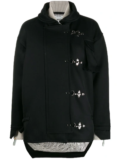 Shop Off-white Toggle Oversized Jacket In Black
