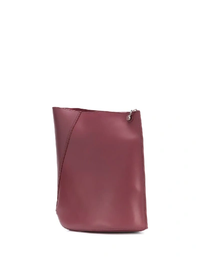 Shop Lanvin Asymmetric Shoulder Bag In Red