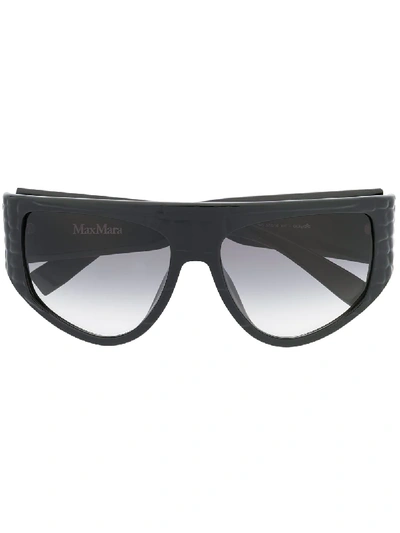 Shop Max Mara D-frame Oversized Sunglasses In Black