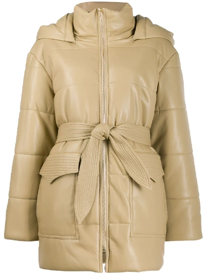 Shop Nanushka Lenox Quilt Detail Puffer Jacket In Neutrals