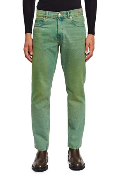 Shop Martine Rose Opening Ceremony Straight Leg Jean In Lime Green