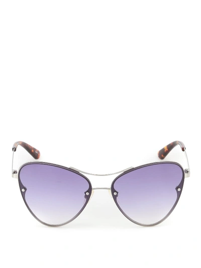 Shop Mcq By Alexander Mcqueen Silver Sunglasses