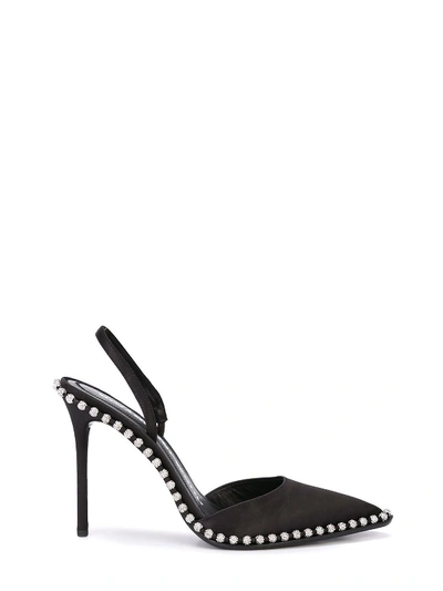 Shop Alexander Wang Black Leather Heels