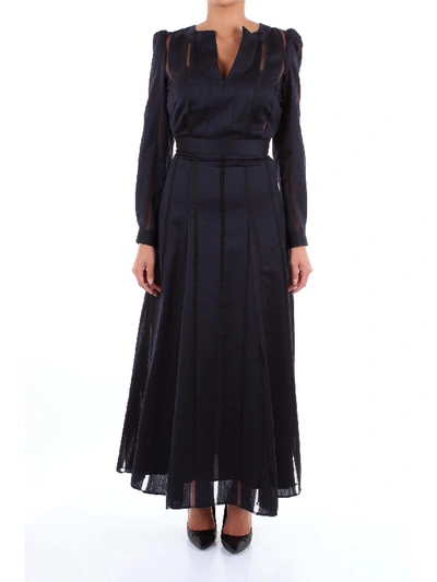 Shop Aglini Black Wool Dress