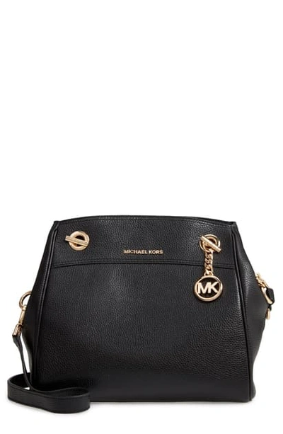 Shop Michael Michael Kors Medium Jet Set Chain Legacy Leather Shoulder Bag In Black