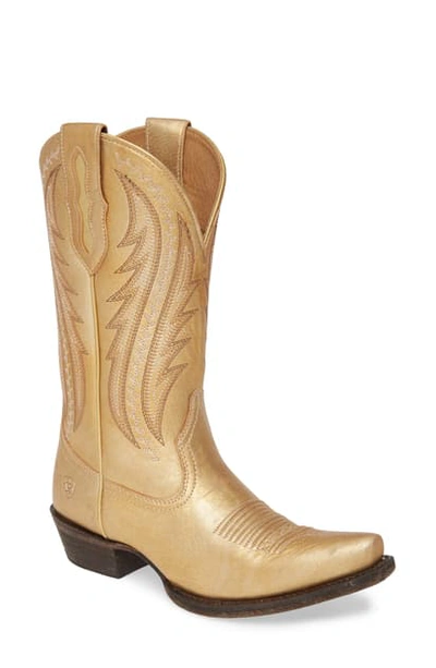 Shop Ariat Tailgate Western Boot In Distressed Gold