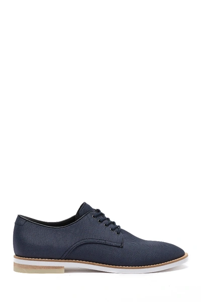 Shop Calvin Klein Atlee Plain Toe Derby In Dark Navy