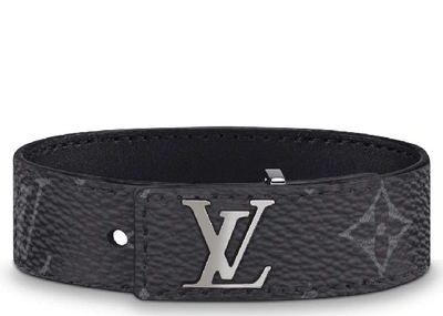 Pre-owned Louis Vuitton  Lv Slim Bracelet Monogram Eclipse Black