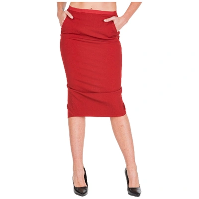 Shop Rick Owens Women's Skirt Knee Length Midi In Red
