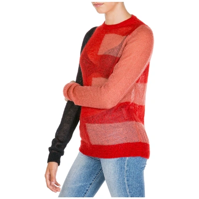 Shop Rick Owens Women's Jumper Sweater Crew Neck Round In Red