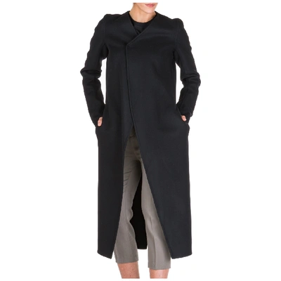 Shop Rick Owens Women's Wool Coat In Black