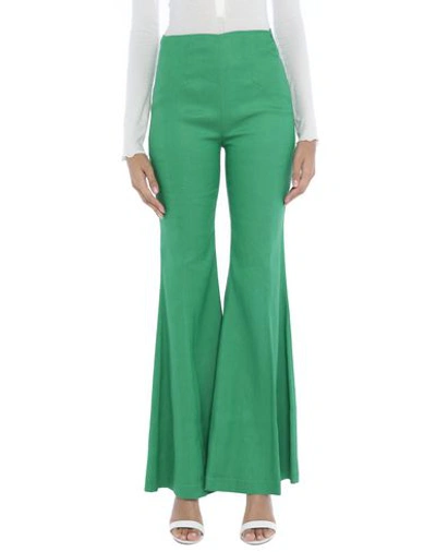 Shop L'autre Chose L' Autre Chose Woman Pants Emerald Green Size 4 Linen, Lyocell, Elastane