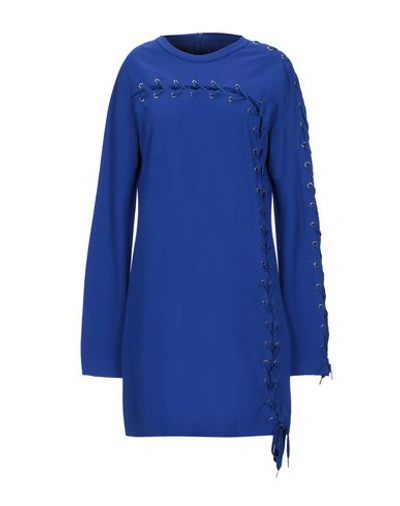 Shop Pinko Short Dress In Bright Blue