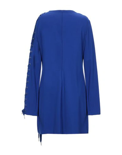 Shop Pinko Short Dress In Bright Blue