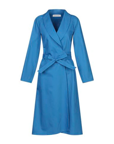 Shop A_plan_application Midi Dresses In Bright Blue