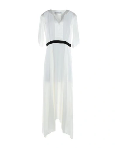Shop Amanda Wakeley 3/4 Length Dresses In White