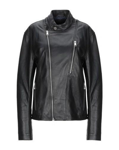 Shop Armani Exchange Biker Jacket In Black