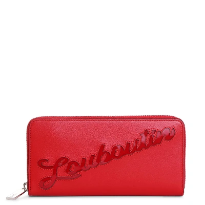 Shop Christian Louboutin Panettone Red Logo Wallet