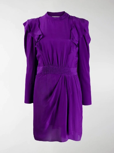 Shop Isabel Marant Étoile Frill Trim Dress In Purple
