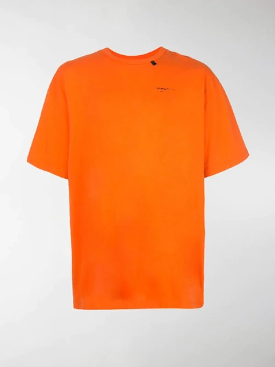 Shop Off-white Squiggle Arrows T-shirt In Orange
