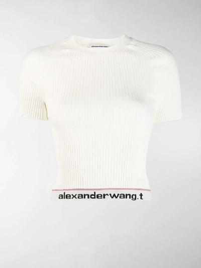 Shop Alexander Wang T Body Stocking T-shirt In Neutrals