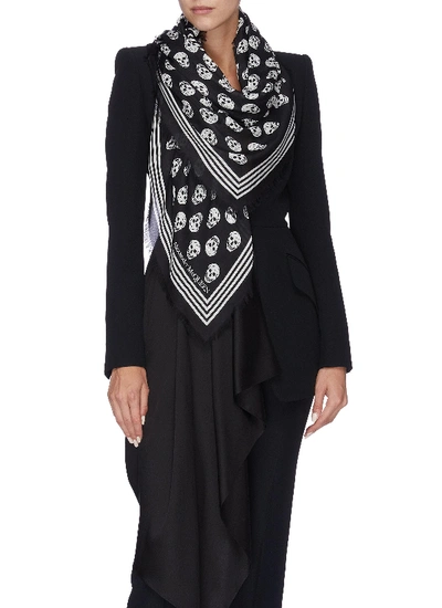 Shop Alexander Mcqueen Mini Skull Biker Scarf