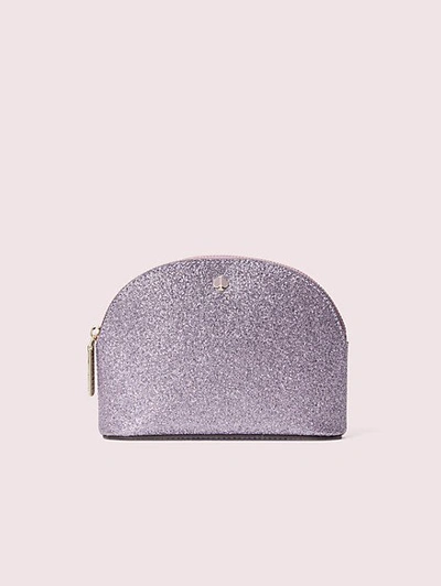 Shop Kate Spade Burgess Court Small Dome Cosmetic Case In Lilac