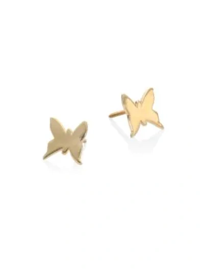 Shop Lana Girl Butterfly 14k Yellow Gold Stud Earrings