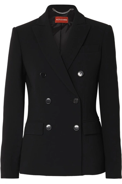 Shop Altuzarra Indiana Double-breasted Cady Blazer In Black