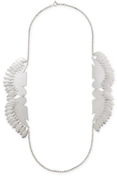 Shop Isabel Marant Birdy Silver-tone Necklace