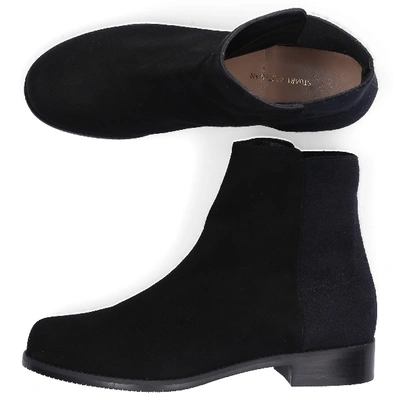 Shop Stuart Weitzman Ankle Boots Easyon Suede Black