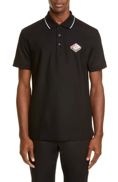 Shop Burberry Aiden Polo In Black