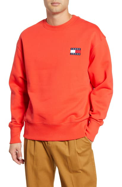 tommy badge crew sweatshirt