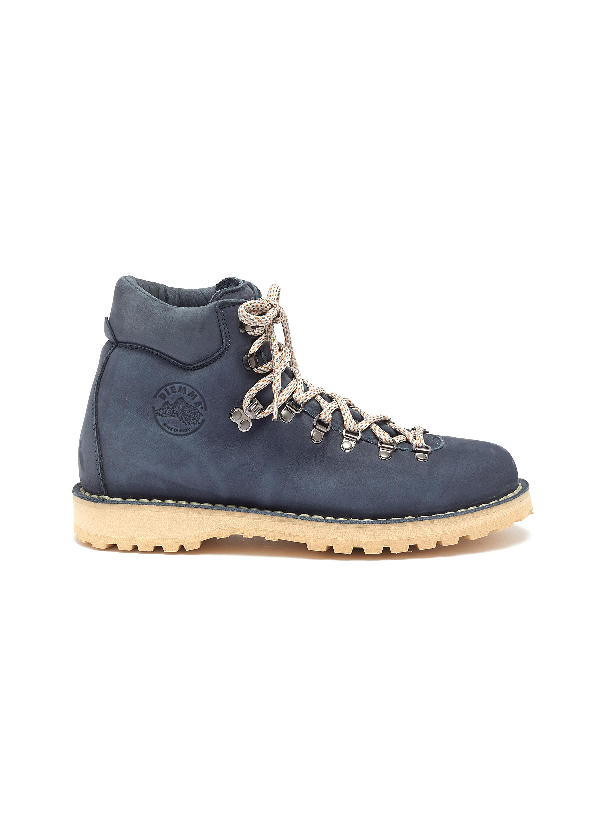 blue suede hiking boots