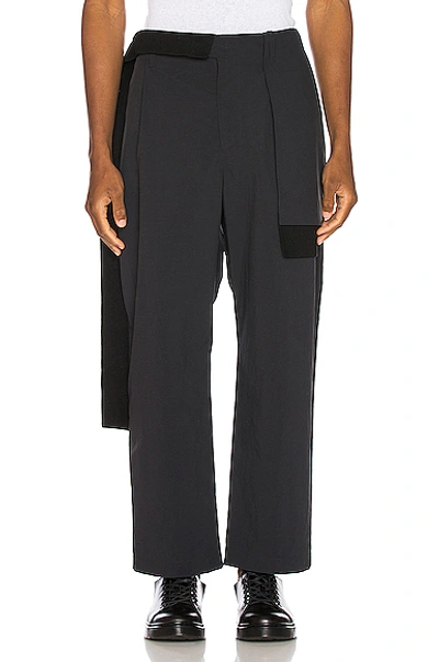 Shop Craig Green Nylon Rib Trouser In Black