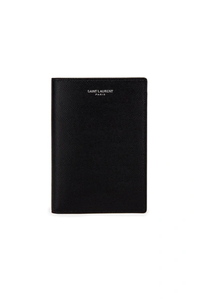 Shop Saint Laurent Passport Case In Black