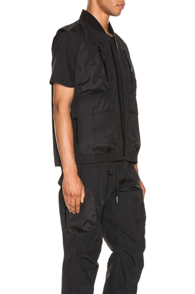 Shop John Elliott Nylon Utility Vest In Black
