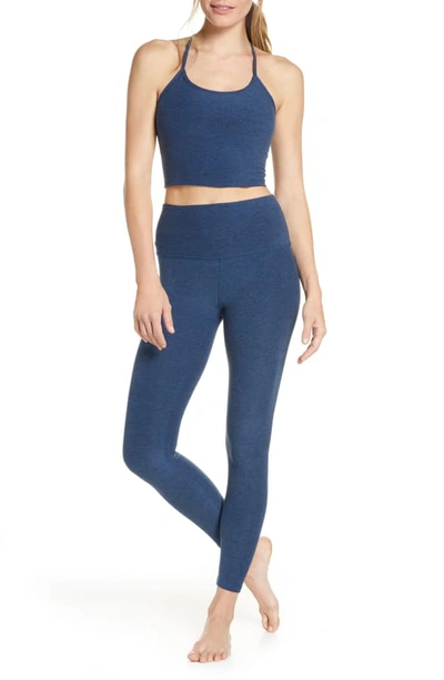 Shop Beyond Yoga Midi High Waist Leggings In Insignia Navy