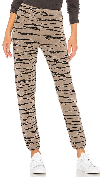 Monrow Heathered Tiger print Sweatpants In Stone ModeSens